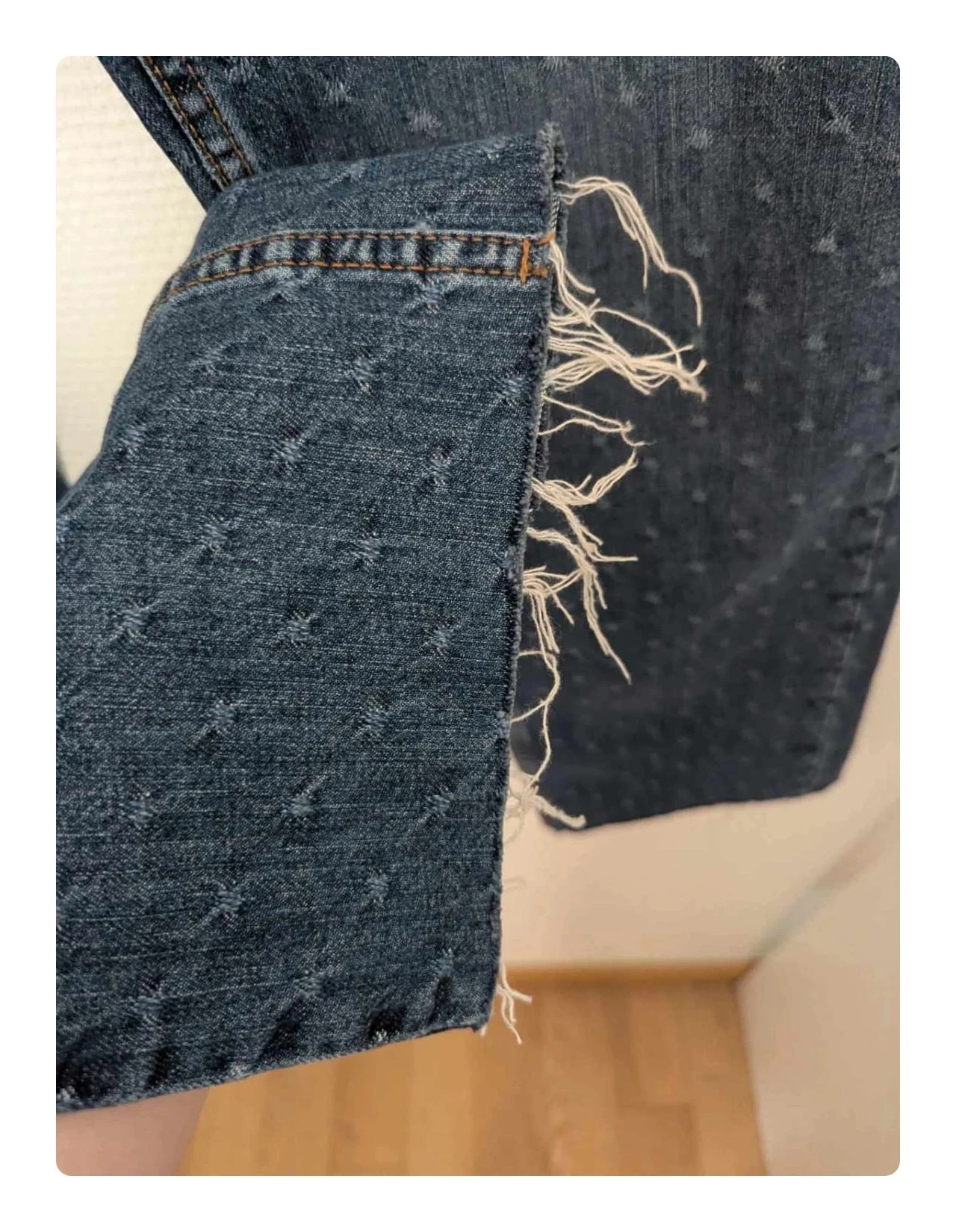 Jean Zara azul oscuro con estampado - Talla 34 (XS) – photo 6